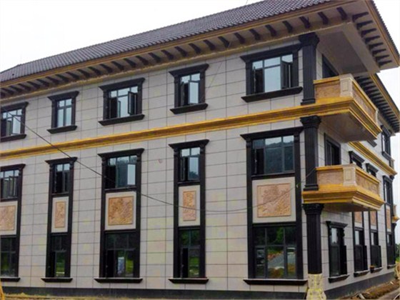 震撼！數(shù)碼彩別墅外墻漆，締造土豪金別墅！