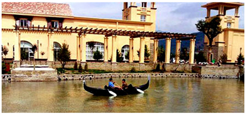 甘肅定西岷縣外墻仿石漆別墅群，筑造&ldquo;東方威尼斯水城&rdquo;