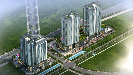 數(shù)碼彩斬獲貴州遵義4幢9萬(wàn)平方高端樓盤(pán)外墻工程