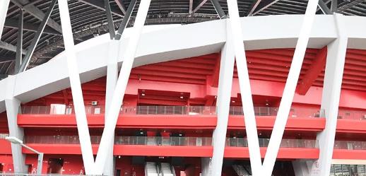 數(shù)碼彩亮色肇慶新區(qū)體育中心30萬平米內(nèi)外墻 開啟省運新篇章